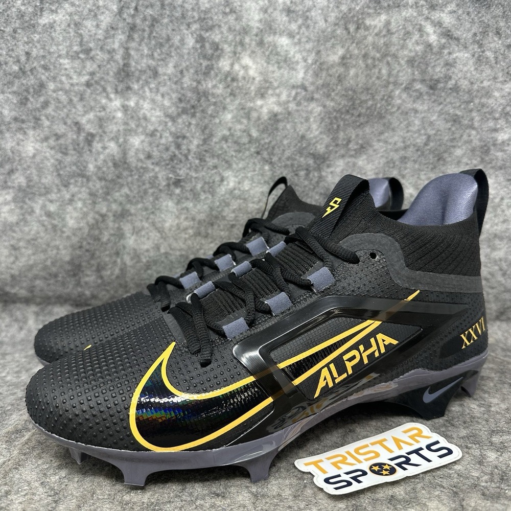 Saquon Barkley X Nike Alpha Menace 4 Elite Football Cleats Mens Sz 10.5 Black
